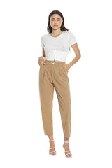 Panta Drun_A Chinos Confort C/Pinces Popeline art. RDP2407016081 Donna Relish Primavera Estate 2024 - Denny Store Italia