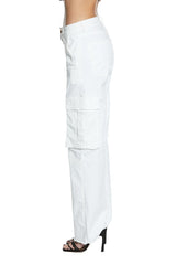 Panta Tyra_1 Vita Alta C/Fdo Sfrangiato Cargo Fit Gabardine art. RDP2407016027 Donna Relish Primavera Estate 2024 - Denny Store Italia