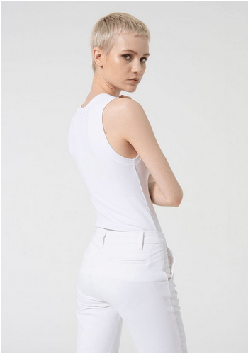 Pantalone CHINOS WHITE - Fracomina Primavera Estate SS 2024 - Fp24Sv4001w42001 - Denny Store Italia