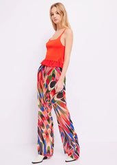 PANTALONE RASO STAMPATO art. 411DD25029 Donna Denny Rose Primavera Estate 2024 - Denny Store Italia