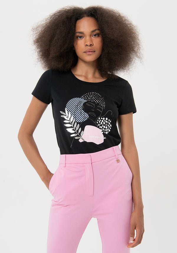 Pantaloni bootcut in tessuto tecnico Fracomina Primavera Estate