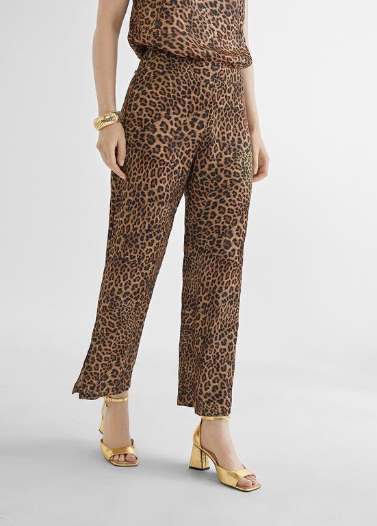 PANTALONI CULOTTE CON STAMPA ANIMALIER - Lola Casademunt Primavera Estate 2024 - MS2414022 - Denny Store Italia