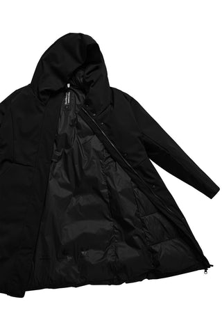 Parka Bimaterico dalla Linea Avvitata - art CW8084TNM3- Bomboogie Autunno Inverno 2023/24 BLACK - Denny Store Italia