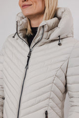 Piumino ERIN PADDED JACKET WITH DETACHABLE HOOD Rino & Pelle Autunno Inverno 2024/25 Birch - Denny Store