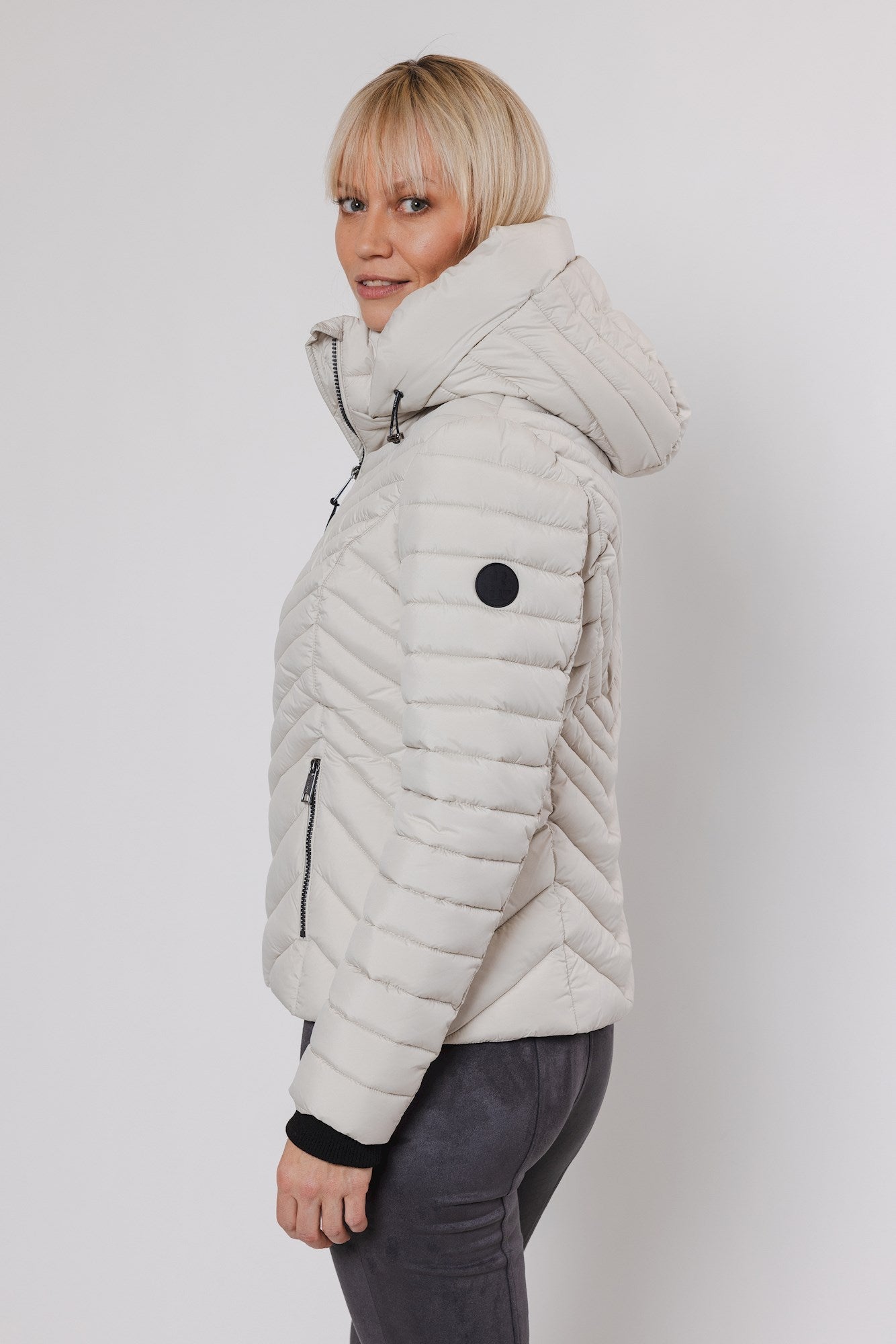 Piumino ERIN PADDED JACKET WITH DETACHABLE HOOD Rino & Pelle Autunno Inverno 2024/25 Birch - Denny Store