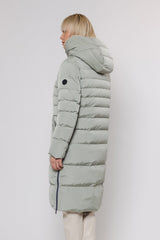 Piumino KEILAFUR LONG PADDED HOODED COAT WITH FAUX FUR - Rino & Pelle - Autunno Inverno 2024/25 - Artichoke - Denny Store