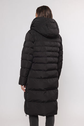 Piumino KEILAFUR LONG PADDED HOODED COAT WITH FAUX FUR - Rino & Pelle - Autunno Inverno 2024/25 - Black - Denny Store