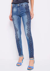 SKINNY LACE PRINT art. 411ND26036 Donna Denny Rose Primavera Estate 2024 - Denny Store Italia