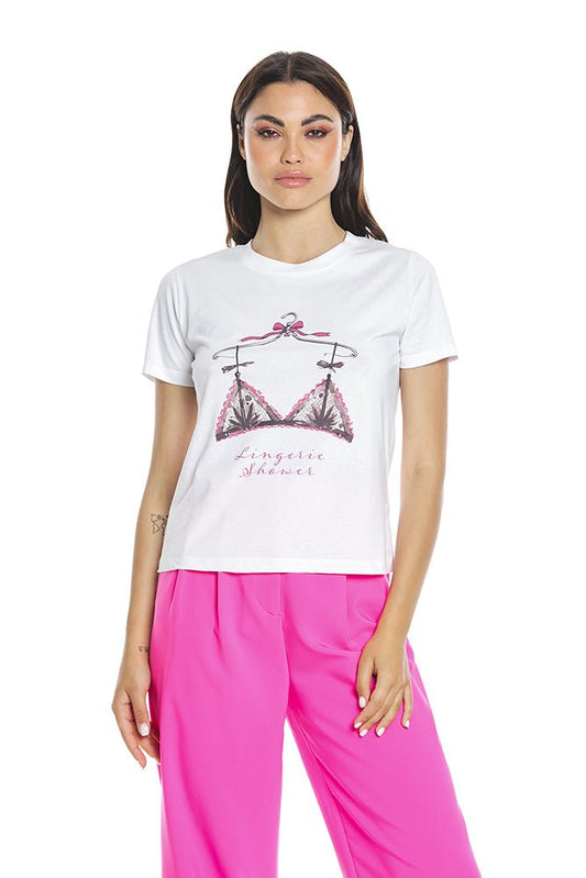 T-Shirt Aquarium M/M C/Stampa Lingerie art. RDP2401033032 Donna Relish Primavera Estate 2024 - Denny Store Italia