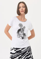 T-shirt regular in jersey di bamboo- Fracomina Primavera Estate SS 2024 - FR24ST3008J467N5 - Denny Store Italia