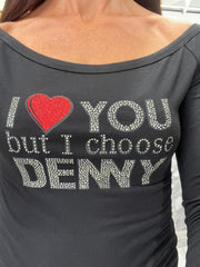 T-Shirt Ricamo Paillettes art. 321DD64013 Donna Denny Rose Fashion Autunno Inverno 2023/24 - Denny Store Italia