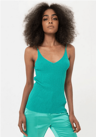 TANK TOP MINT - Fracomina Primavera Estate SS 2024 - FR24ST4007K410R9 - Denny Store Italia