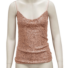 TOP IN PAILLETTES art. 411ND45010 Donna Denny Rose Primavera Estate 2024 - Denny Store Italia